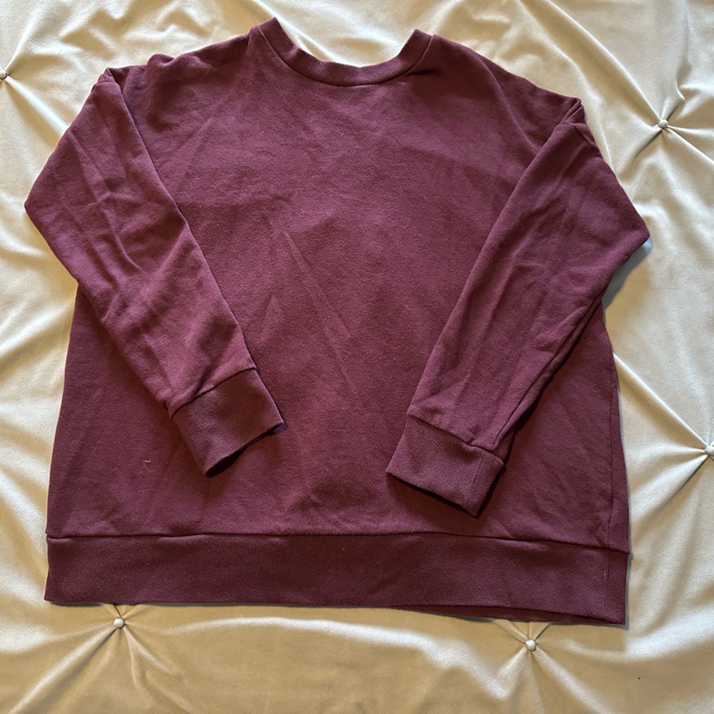 Maroon laced up back long sleeve